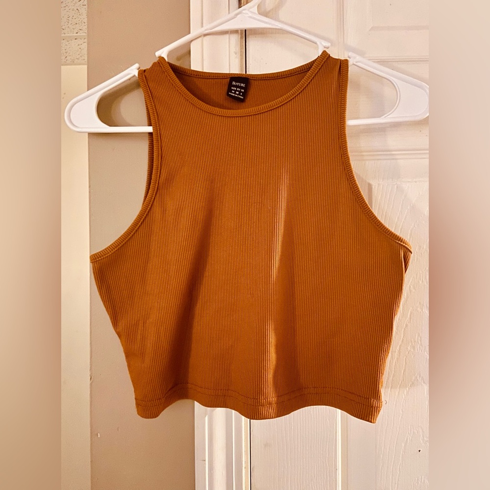Women's Rust Fitted Crop Top